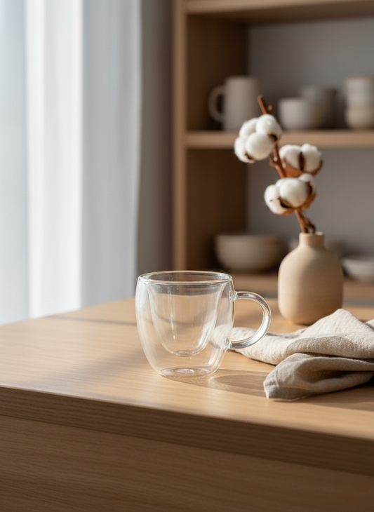 Taza Cristal Doble Fondo 170ml