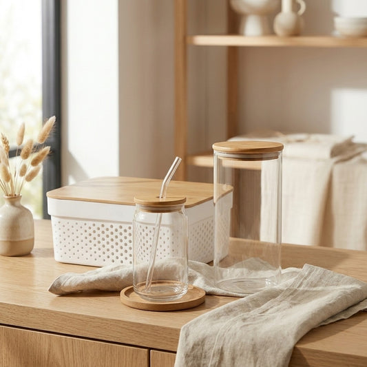 Set Hogar Completo — Separador + Frasco + Vaso