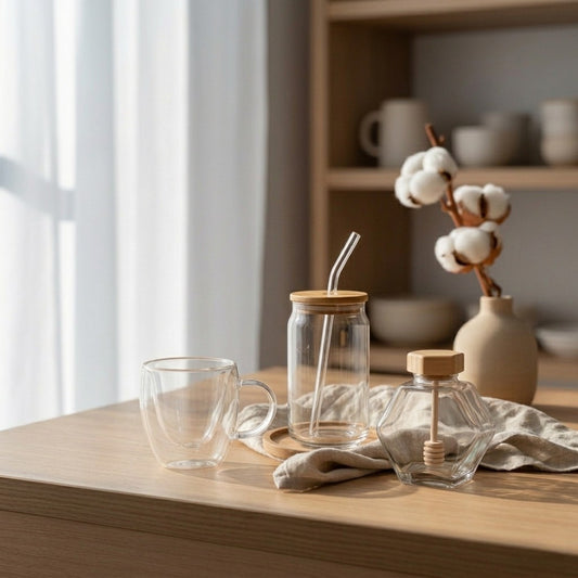 Set Regalo — Taza + Vaso + Frasco Hexagonal